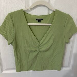 Wild Fable Green V-Neck Women's Crop Top